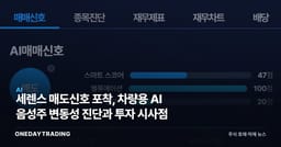 세렌스 매도신호 포착, 차량용 AI 음성주 변동성 진단과 투자 시사점