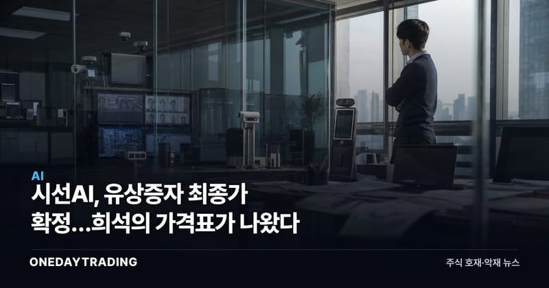 시선AI, 유상증자 최종가 확정…희석의 가격표가 나왔다