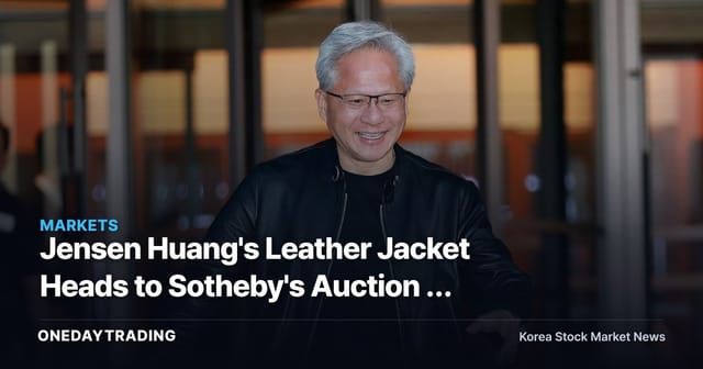 Jensen Huang's Leather Jacket Heads to Sotheby's Auction — Why It Has Nothing to Do With Nvidia's Stock Price