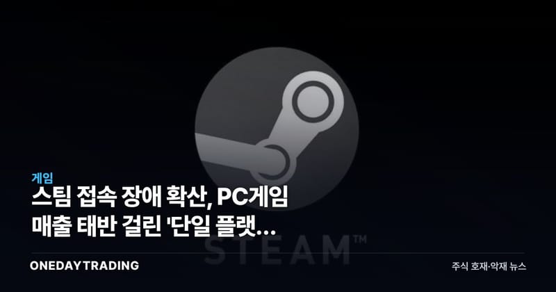 스팀 접속 장애 확산, PC게임 매출 태반 걸린 '단일 플랫폼 구조'