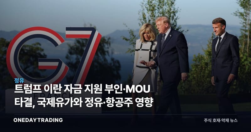 트럼프 이란 자금 지원 부인·MOU 타결, 국제유가와 정유·항공주 영향