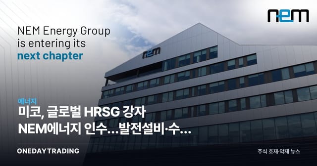 MiCo Acquires Global HRSG Leader NEM Energy — A Leap into the Power-Equipment and Hydrogen Value Chain