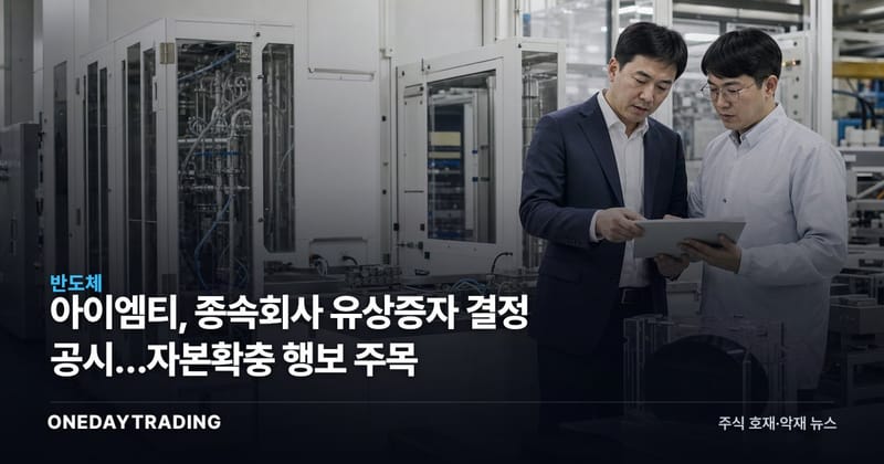 아이엠티, 종속회사 유상증자 결정 공시…자본확충 행보 주목