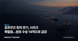 호르무즈 회의 연기, 시리크 폭발음…원유 수송 14척으로 급감