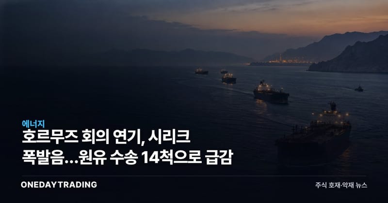 호르무즈 회의 연기, 시리크 폭발음…원유 수송 14척으로 급감