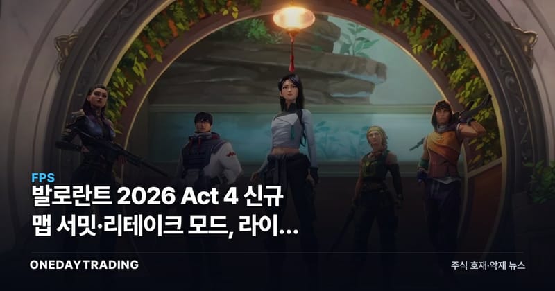 발로란트 2026 Act 4 신규 맵 서밋·리테이크 모드, 라이엇 부활 카드 될까
