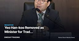 Yeo Han-koo Removed as Minister for Trade Negotiations, Leaving a Gap in the Korea-US Tariff Talks Working-Level Team