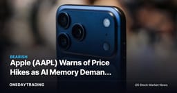 Apple (AAPL) Warns of Price Hikes as AI Memory Demand Squeezes Component Costs