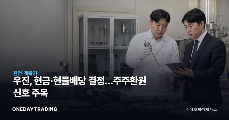 우진, 현금·현물배당 결정…주주환원 신호 주목