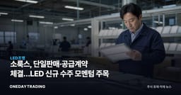 소룩스, 단일판매·공급계약 체결…LED 신규 수주 모멘텀 주목