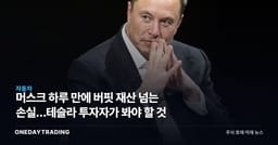 머스크 하루 만에 버핏 재산 넘는 손실…테슬라 투자자가 봐야 할 것