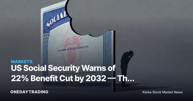 US Social Security Warns of 22% Benefit Cut by 2032 — The Retirement Risk Korean Investors Should Watch