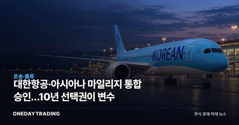 대한항공·아시아나 마일리지 통합 승인…10년 선택권이 변수