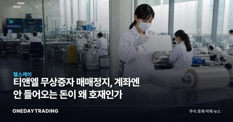 티앤엘 무상증자 매매정지, 계좌엔 안 들어오는 돈이 왜 호재인가