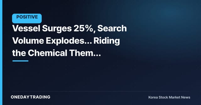 Vessel Surges 25%, Search Volume Explodes… Riding the Chemical Theme Rotation
