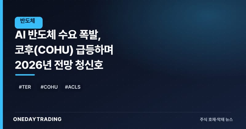 AI 반도체 수요 폭발, 코후(COHU) 급등하며 2026년 전망 청신호