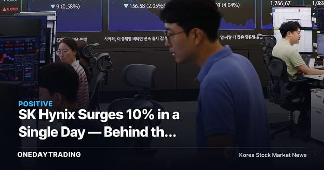 SK Hynix Surges 10% in a Single Day — Behind the KOSPI's Return Above 8,000 Was 4.4 Trillion Won in Institutional Buying