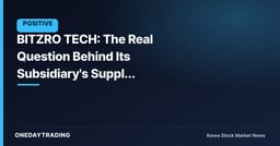 BITZRO TECH: The Real Question Behind Its Subsidiary's Supply Contract
