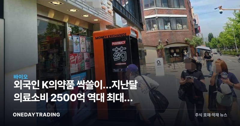 외국인 K의약품 싹쓸이…지난달 의료소비 2500억 역대 최대, 수혜주는