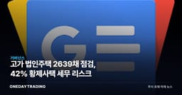 고가 법인주택 2639채 점검, 42% 황제사택 세무 리스크