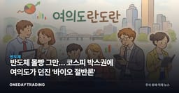 반도체 몰빵 그만… 코스피 박스권에 여의도가 던진 '바이오 절반론'