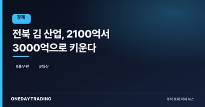 전북 김 산업, 2100억서 3000억으로 키운다