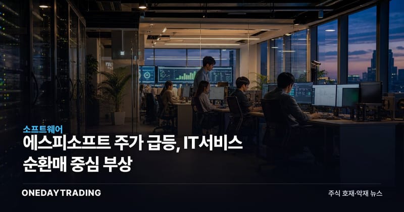 에스피소프트 주가 급등, IT서비스 순환매 중심 부상