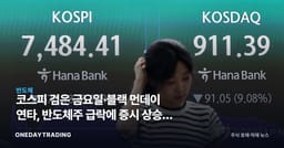 코스피 검은 금요일·블랙 먼데이 연타, 반도체주 급락에 증시 상승세 꺾이나