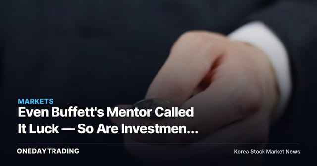Even Buffett's Mentor Called It Luck — So Are Investment Advisory Fees Justified?