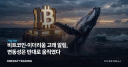 비트코인·이더리움 고래 알림, 변동성은 반대로 움직였다