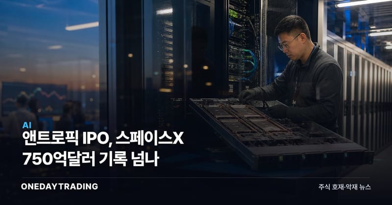 앤트로픽 IPO, 스페이스X 750억달러 기록 넘나