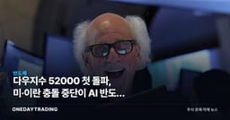 다우지수 52000 첫 돌파, 미·이란 충돌 중단이 AI 반도체 살렸다