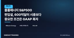 블룸에너지 S&P500 편입설, 600억달러 시총보다 중요한 조건은 GAAP 흑자
