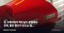 짐 크레이머의 맥도날드 분할매수 전략, 좋은 평단가 만드는 법과 투자 포인트