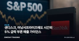 샌디스크, 어닝서프라이즈에도 시간외 5% 급락 부른 매출 가이던스