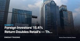 Foreign Investors' 15.4% Return Doubles Retail's — The Difference Comes Down to Bottom-Fishing Timing