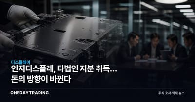 인지디스플레, 타법인 지분 취득… 돈의 방향이 바뀐다