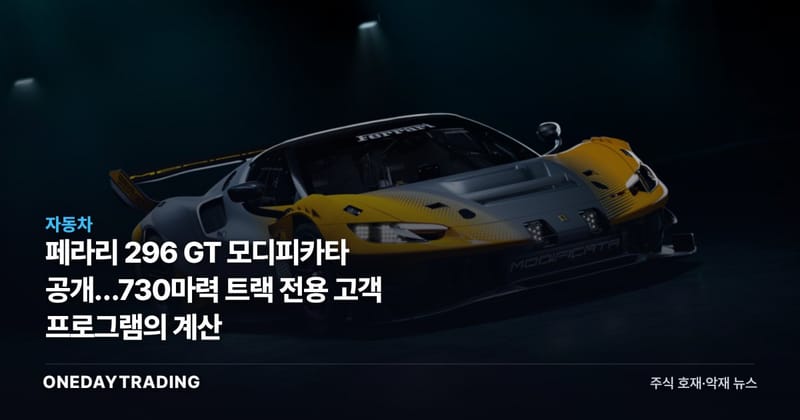 페라리 296 GT 모디피카타 공개…730마력 트랙 전용 고객 프로그램의 계산