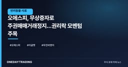 오에스피, 무상증자로 주권매매거래정지…권리락 모멘텀 주목