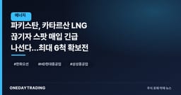 파키스탄, 카타르산 LNG 끊기자 스팟 매입 긴급 나선다…최대 6척 확보전