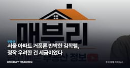 서울 아파트 거품론 반박한 김학렬, 정작 우려한 건 세금이었다