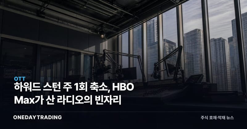 하워드 스턴 주 1회 축소, HBO Max가 산 라디오의 빈자리