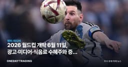 2026 월드컵 개막 6월 11일, 광고·미디어·식음료 수혜주와 증시 일정 총정리