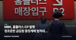 MBK, 홈플러스 CP 발행 정조준한 금감원 중징계에 법적대응 예고