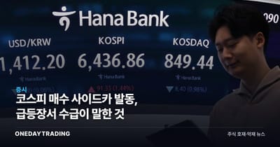 코스피 매수 사이드카 발동, 급등장서 수급이 말한 것