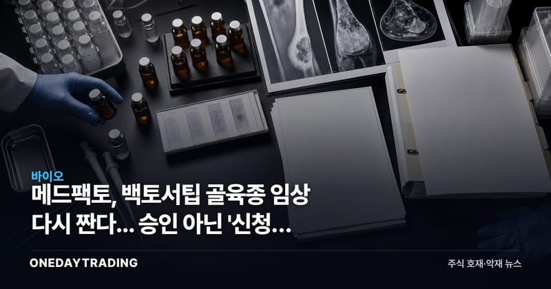 메드팩토, 백토서팁 골육종 임상 다시 짠다... 승인 아닌 '신청' 단계