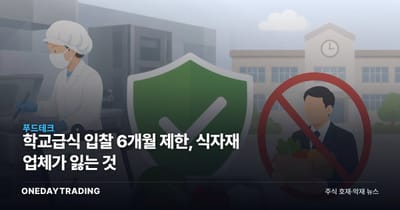 학교급식 입찰 6개월 제한, 식자재 업체가 잃는 것