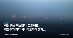 이란 공습 취소됐다, 그런데도 정유주가 최악 시나리오부터 챙기는 이유