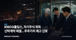 KISCO홀딩스, 자기주식 취득 신탁계약 체결…주주가치 제고 신호