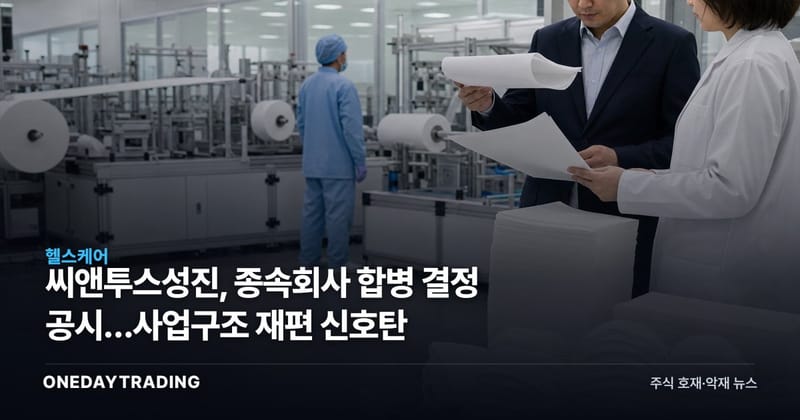 씨앤투스성진, 종속회사 합병 결정 공시…사업구조 재편 신호탄
